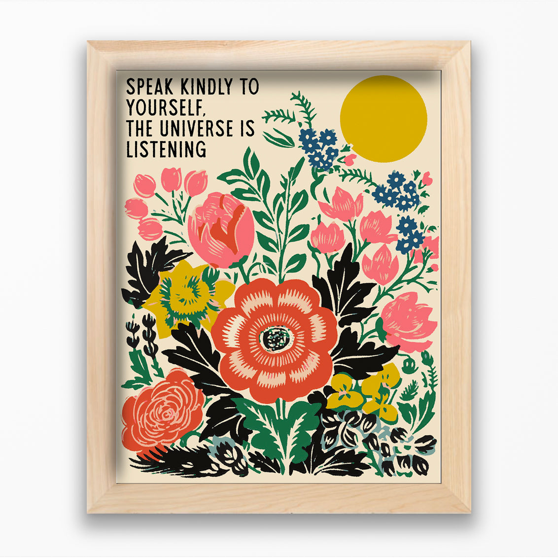 'Speak Kindly' Framed Print