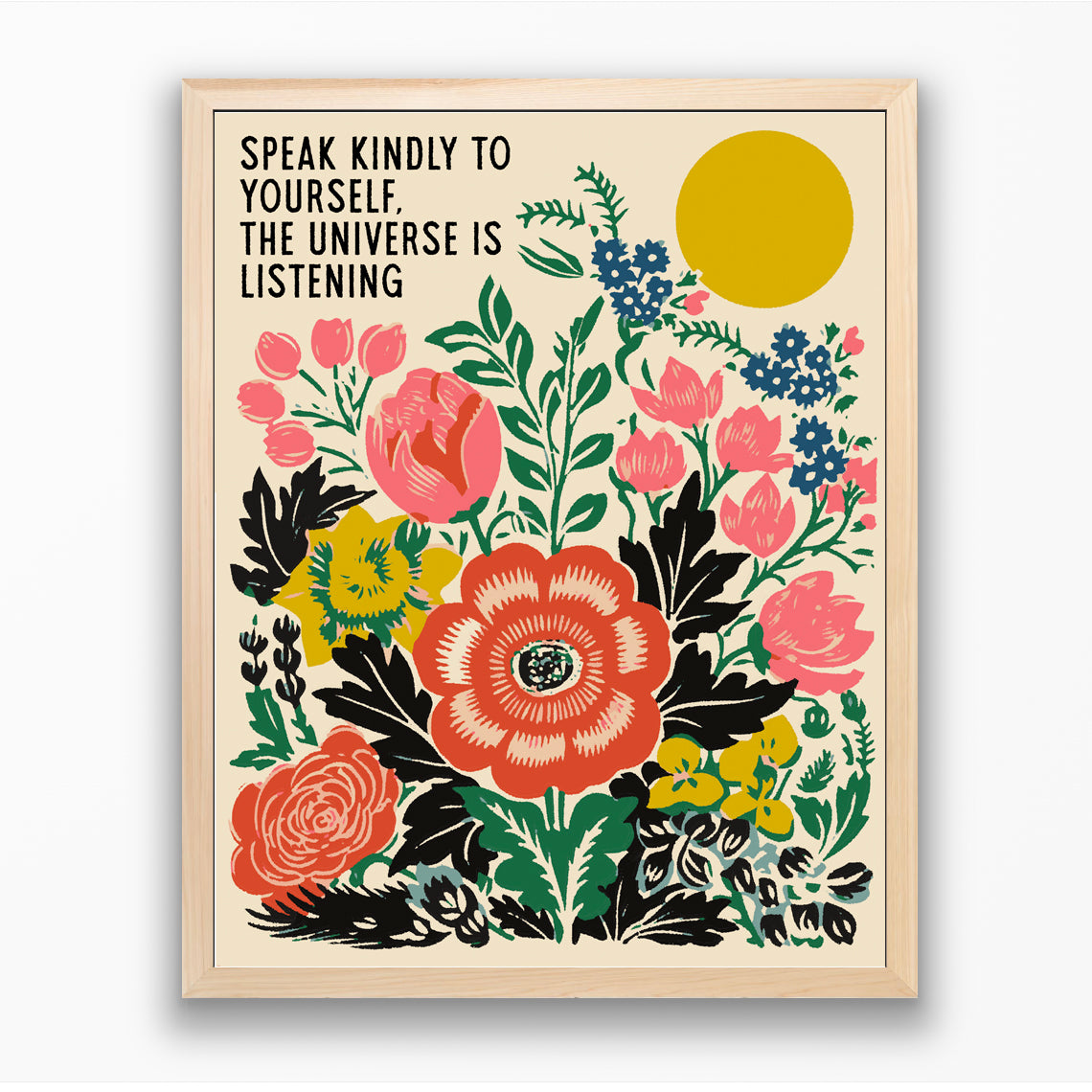 'Speak Kindly' Framed Print