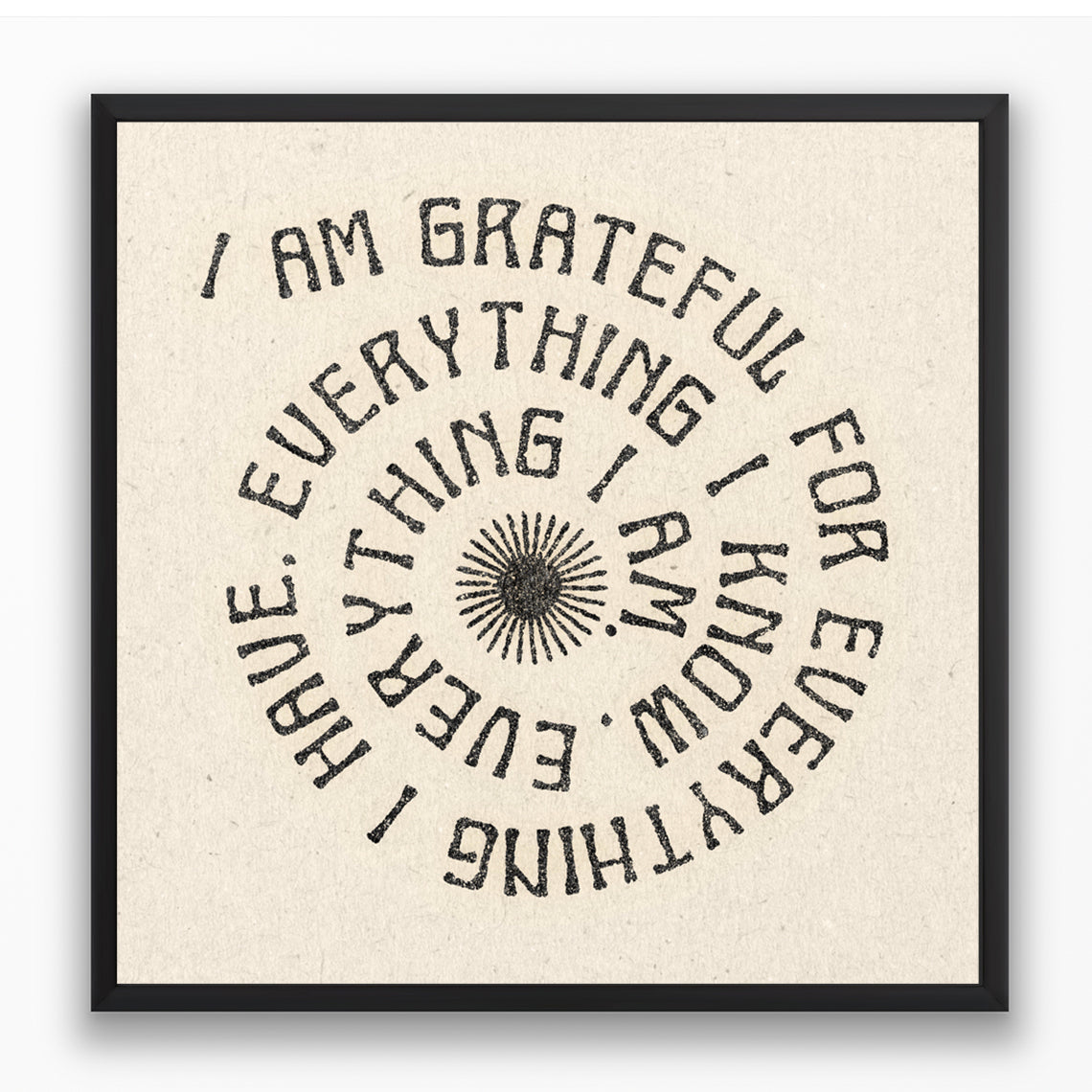 'Grateful' Framed Print