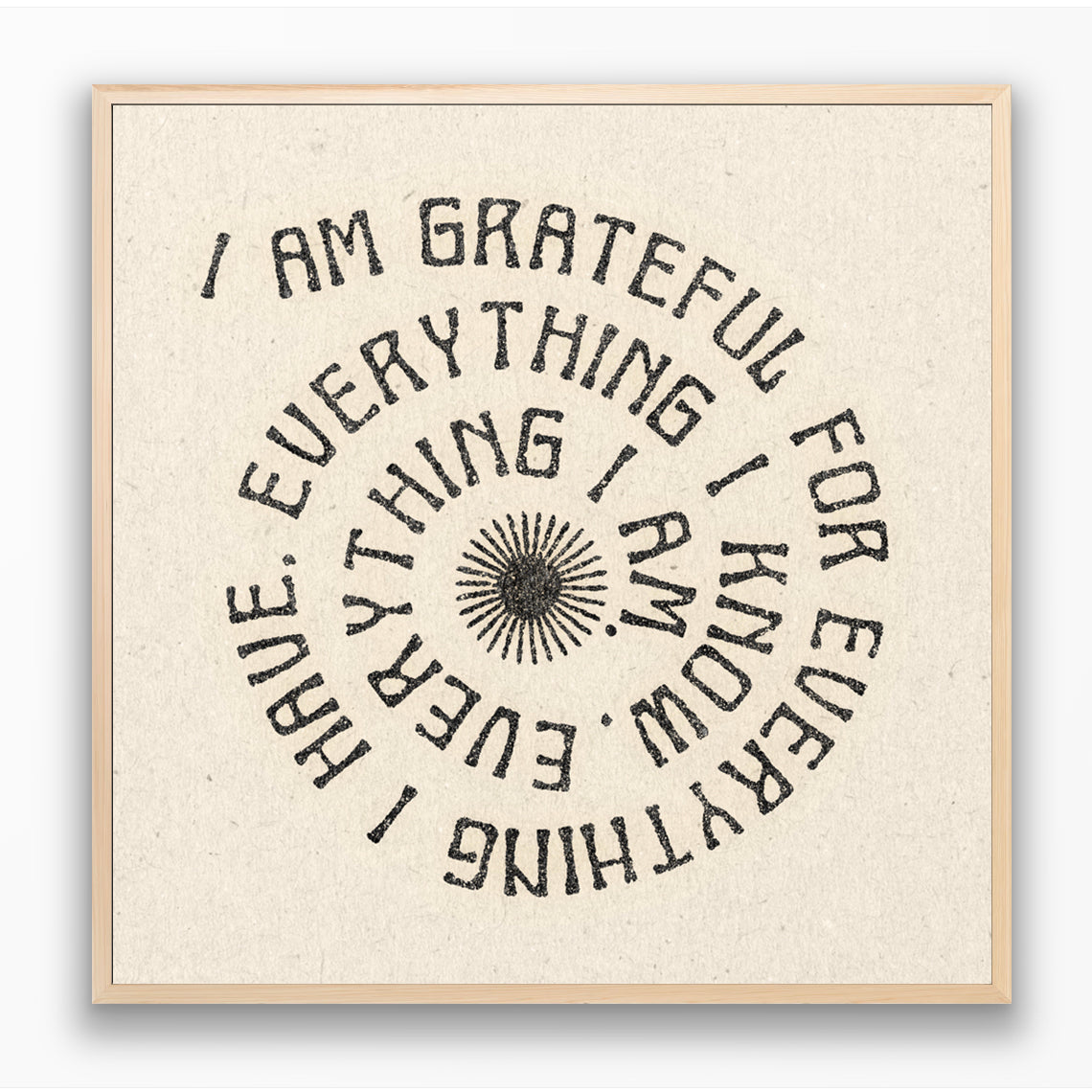 'Grateful' Framed Print