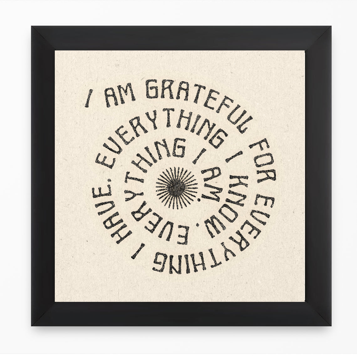 'Grateful' Framed Print