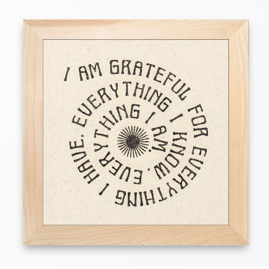 'Grateful' Framed Print