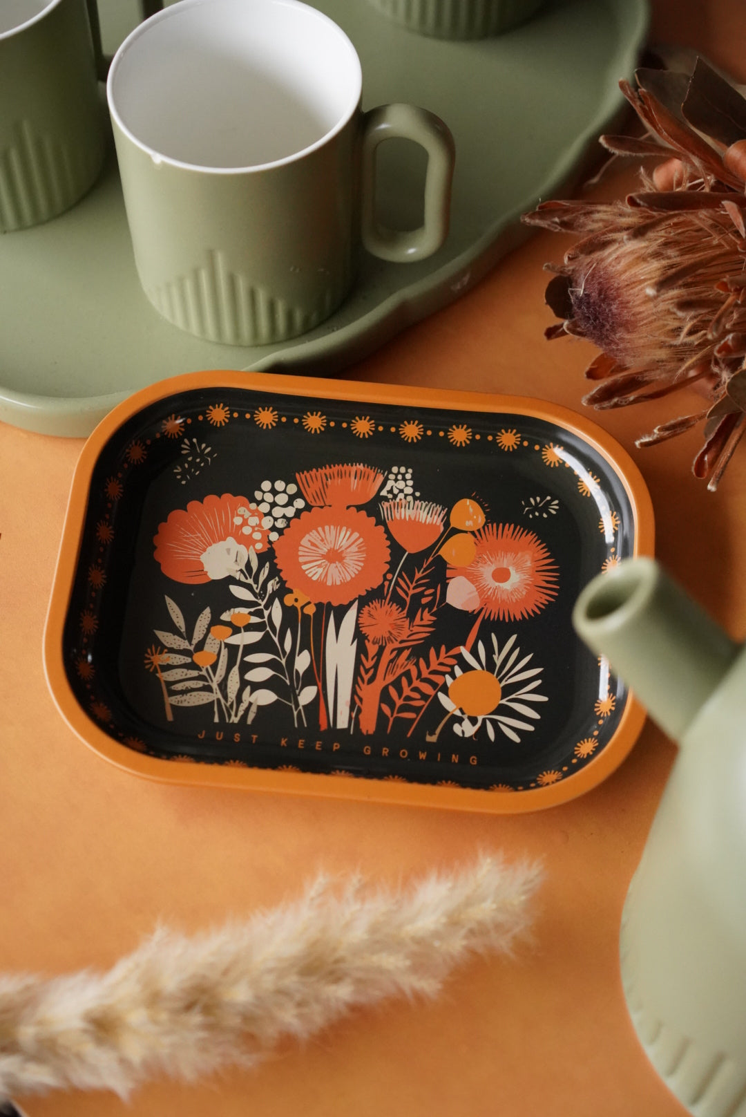 ‘Just Keep Growing' Tin Tray