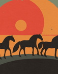 'Horse At Sunset' Print