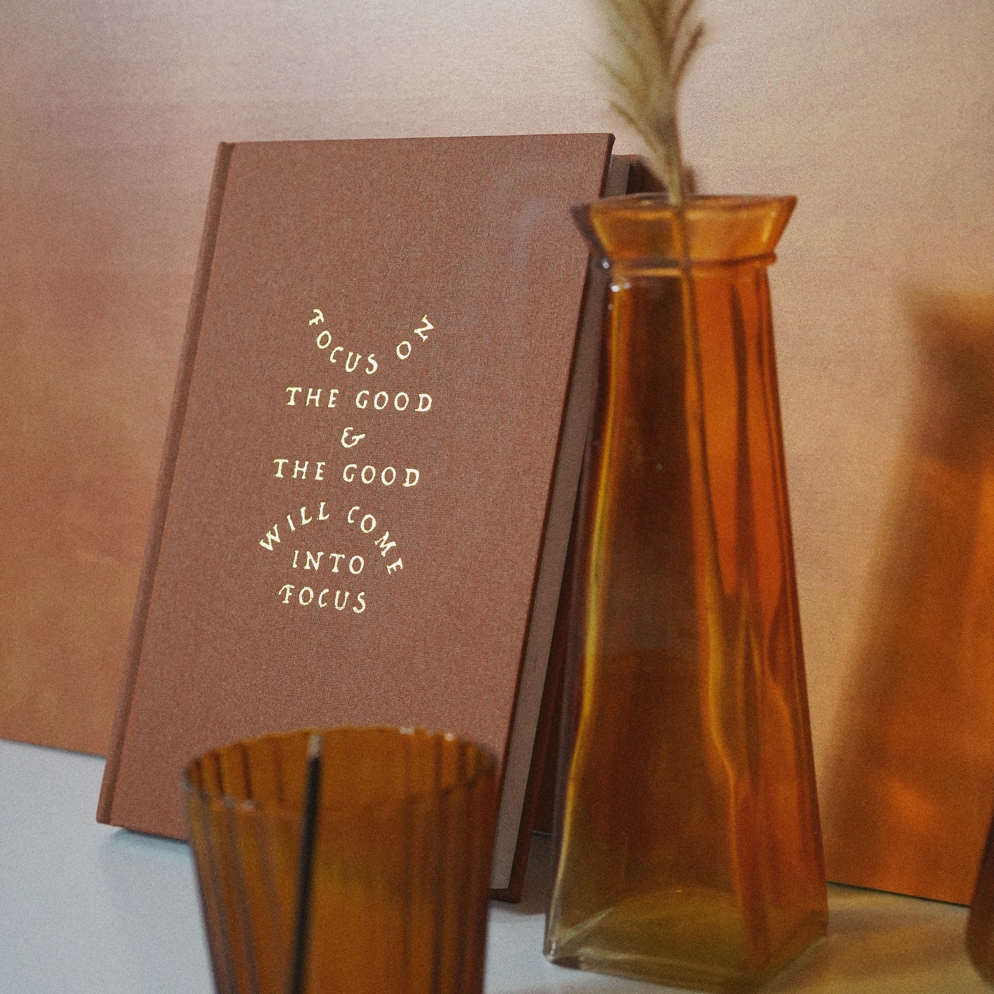 'Focus On The Good' Linen Bound Journal