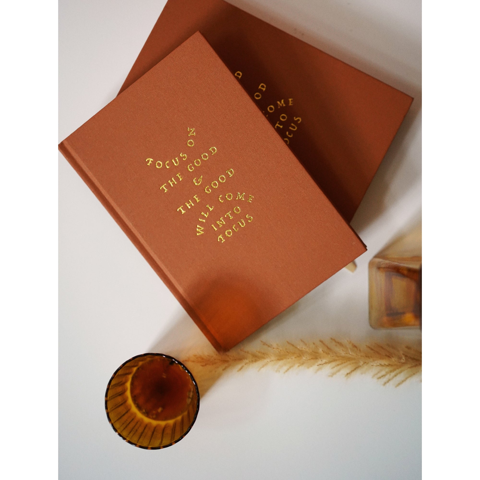 'Focus On The Good' Linen Bound Journal