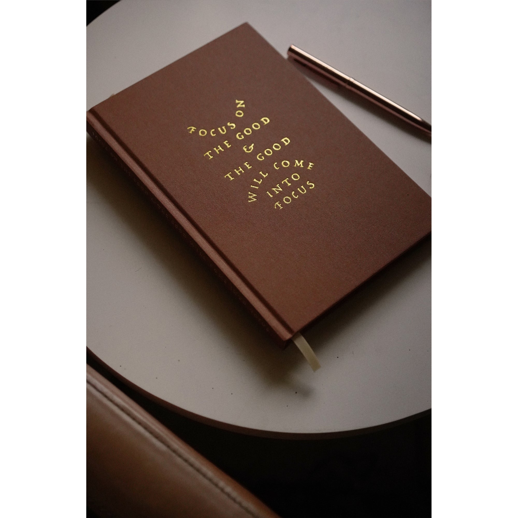 'Focus On The Good' Linen Bound Journal