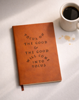 'Focus On The Good' Faux Leather Journal