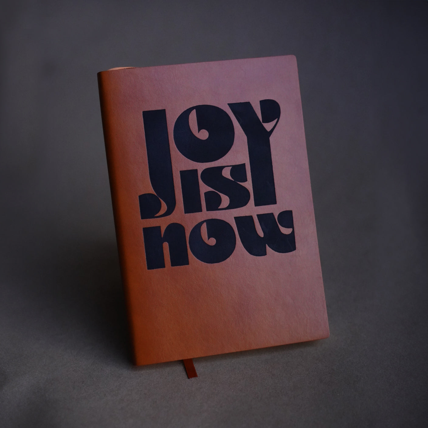 'Joy Is Now' Faux Leather Journal