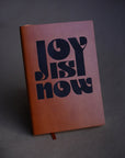 'Joy Is Now' Faux Leather Journal