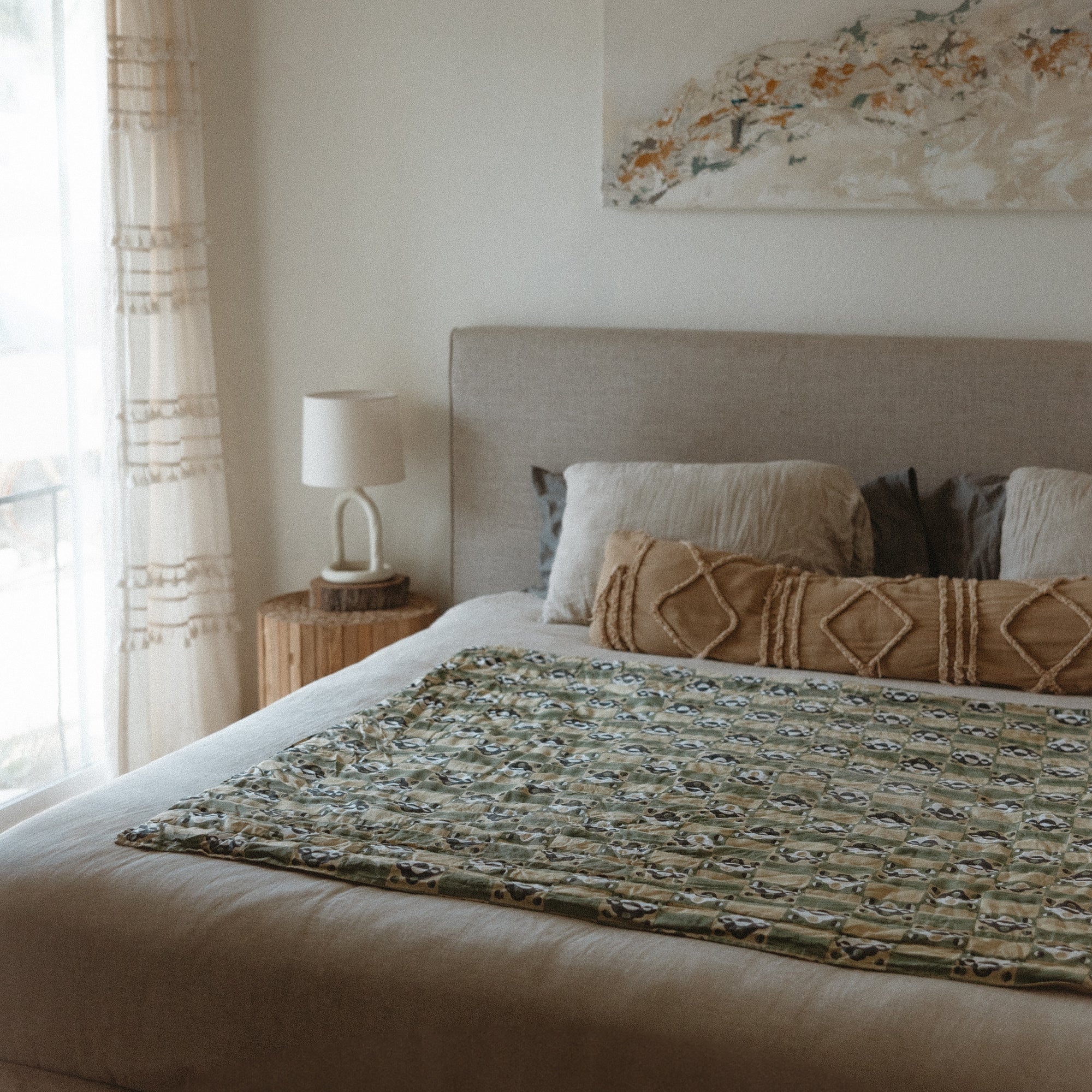 'Newly Found' Block Printed Quilt