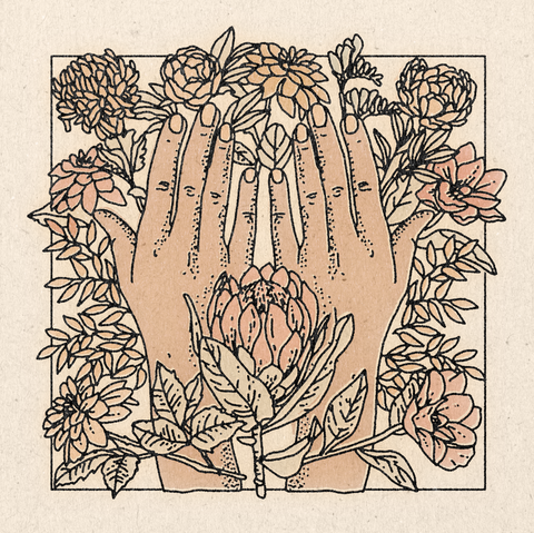 'In The Flowers' Print