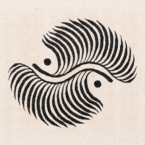 'Reflecting Palms' Print