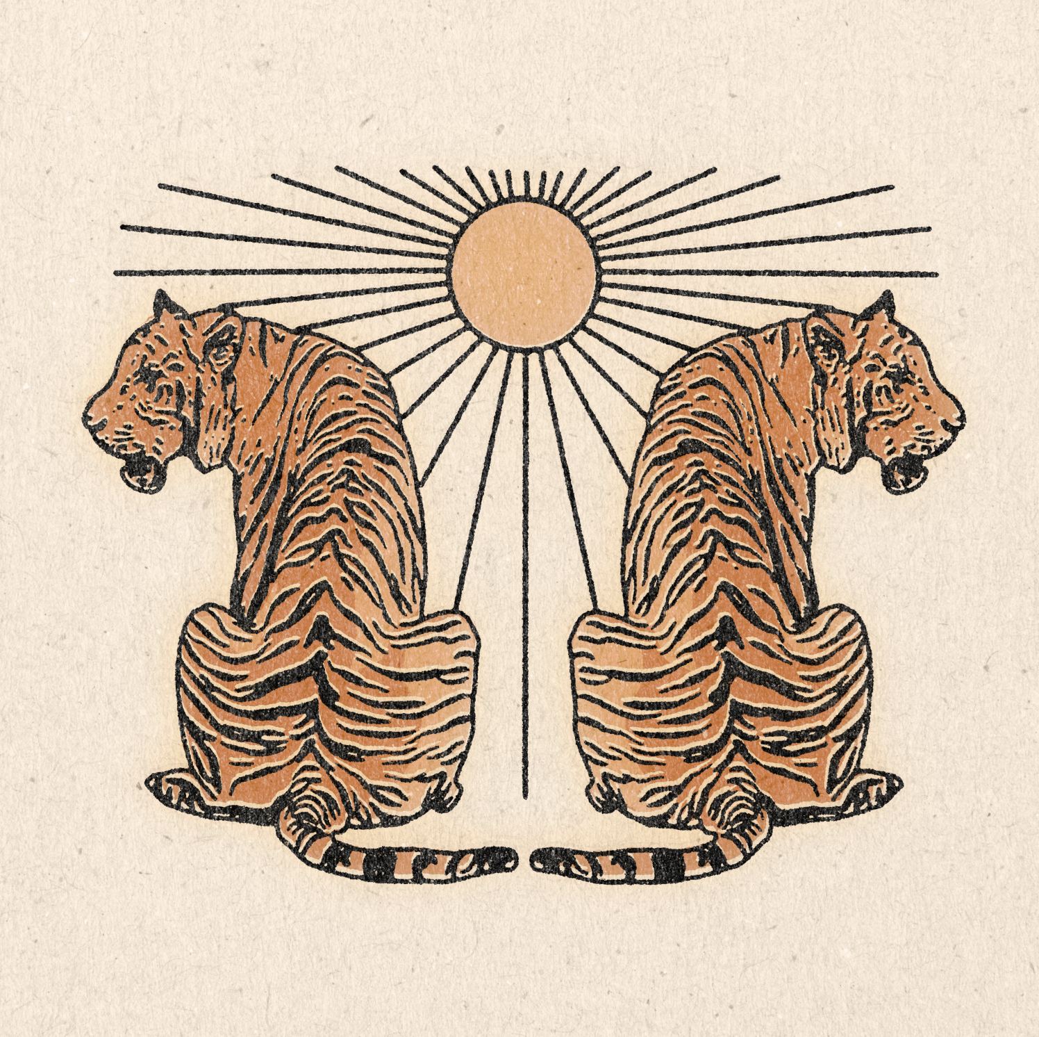 'Tiger Pair' Print