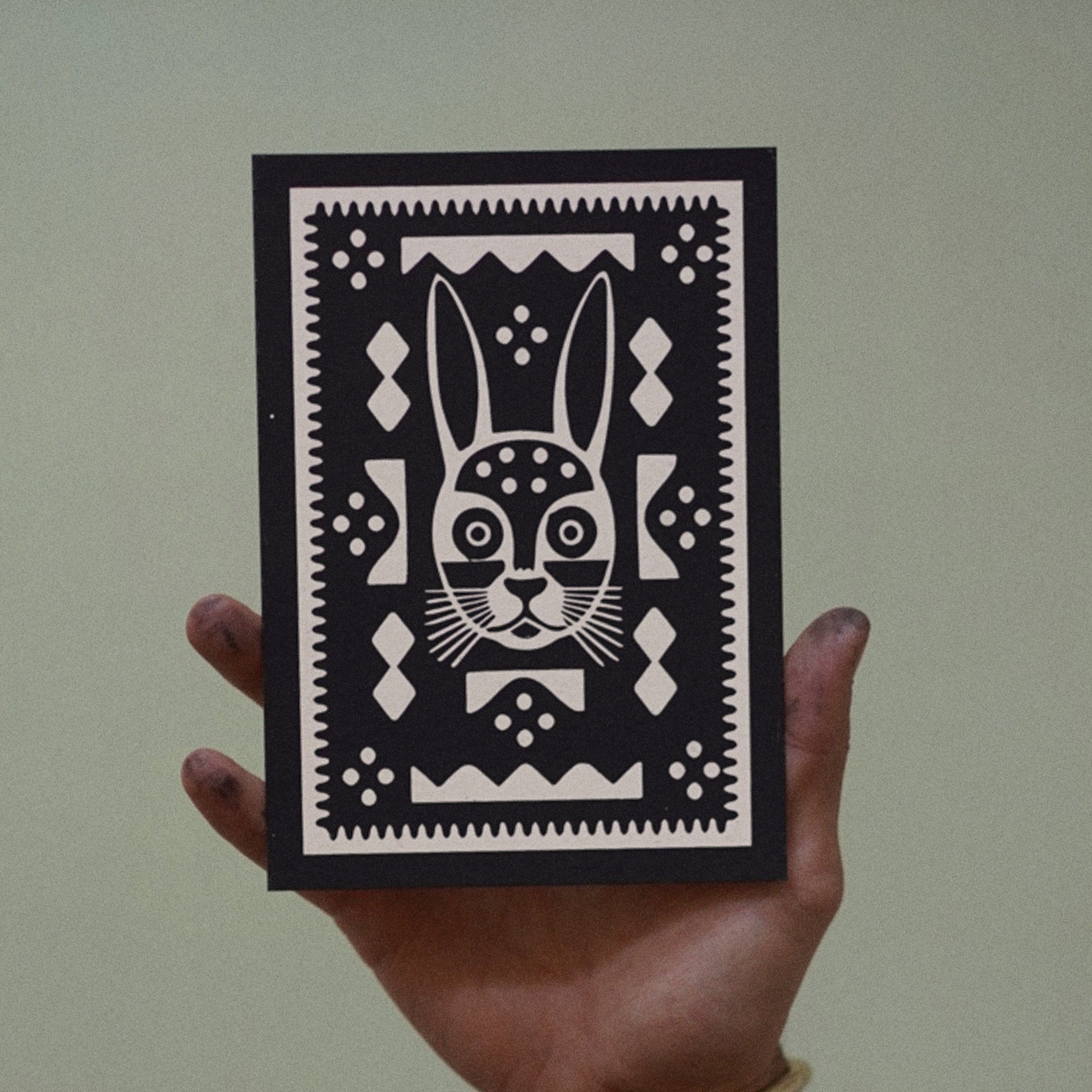 &#39;Year Of The Rabbit no. 5&#39; Mini Print