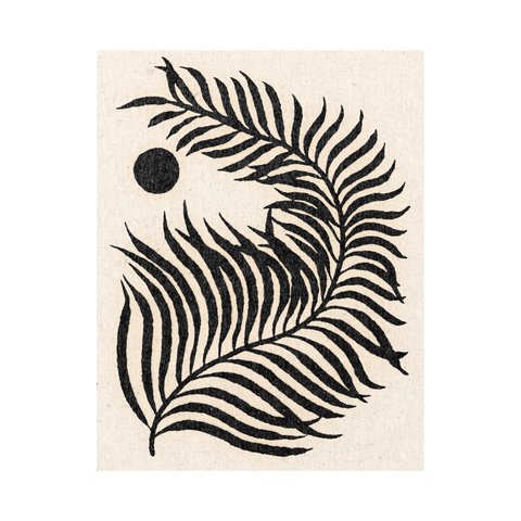 'Curled Palm' print