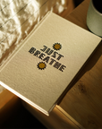 'Just Breathe' Linen Bound Journal