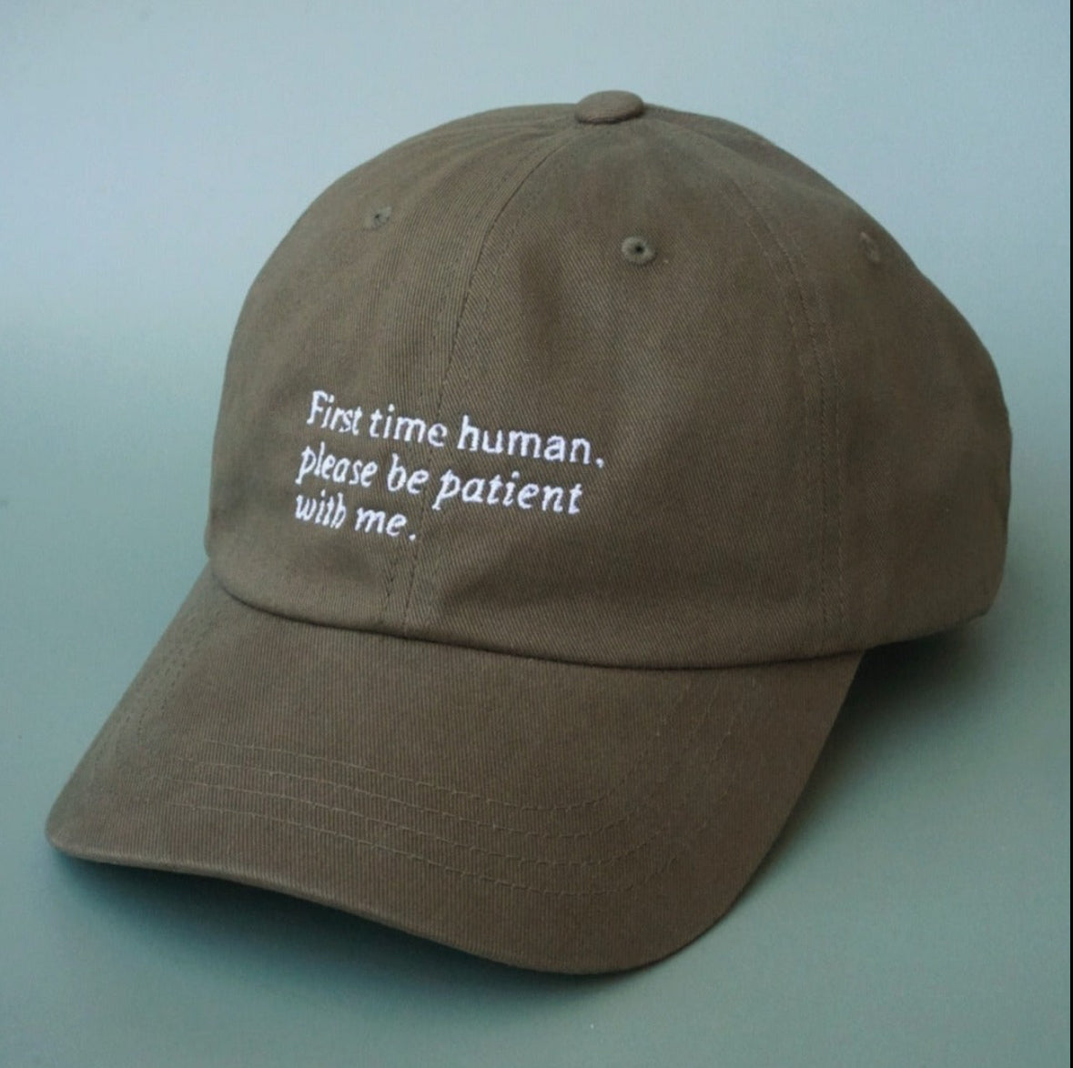 &#39;First Time Human&#39; Dad Hat