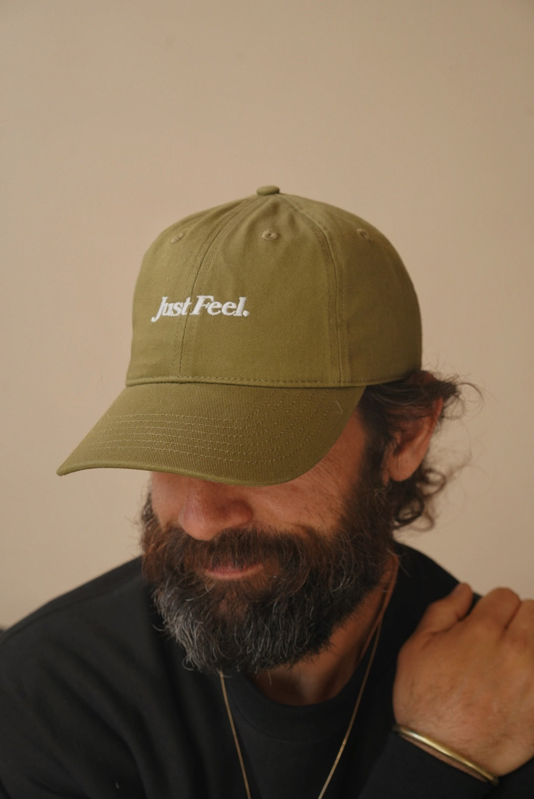 &#39;Just Feel&#39; Organic Dad Hat