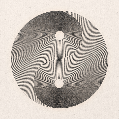 'Yin & Yang Print