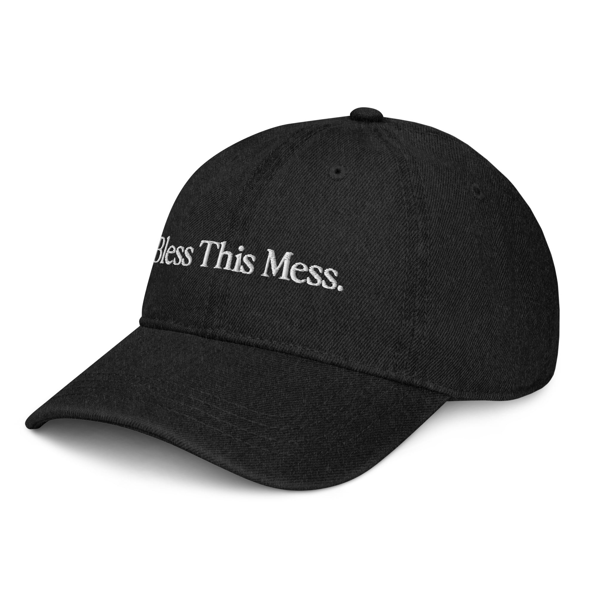 &#39;Bless This Mess&#39; Denim Dad Hat