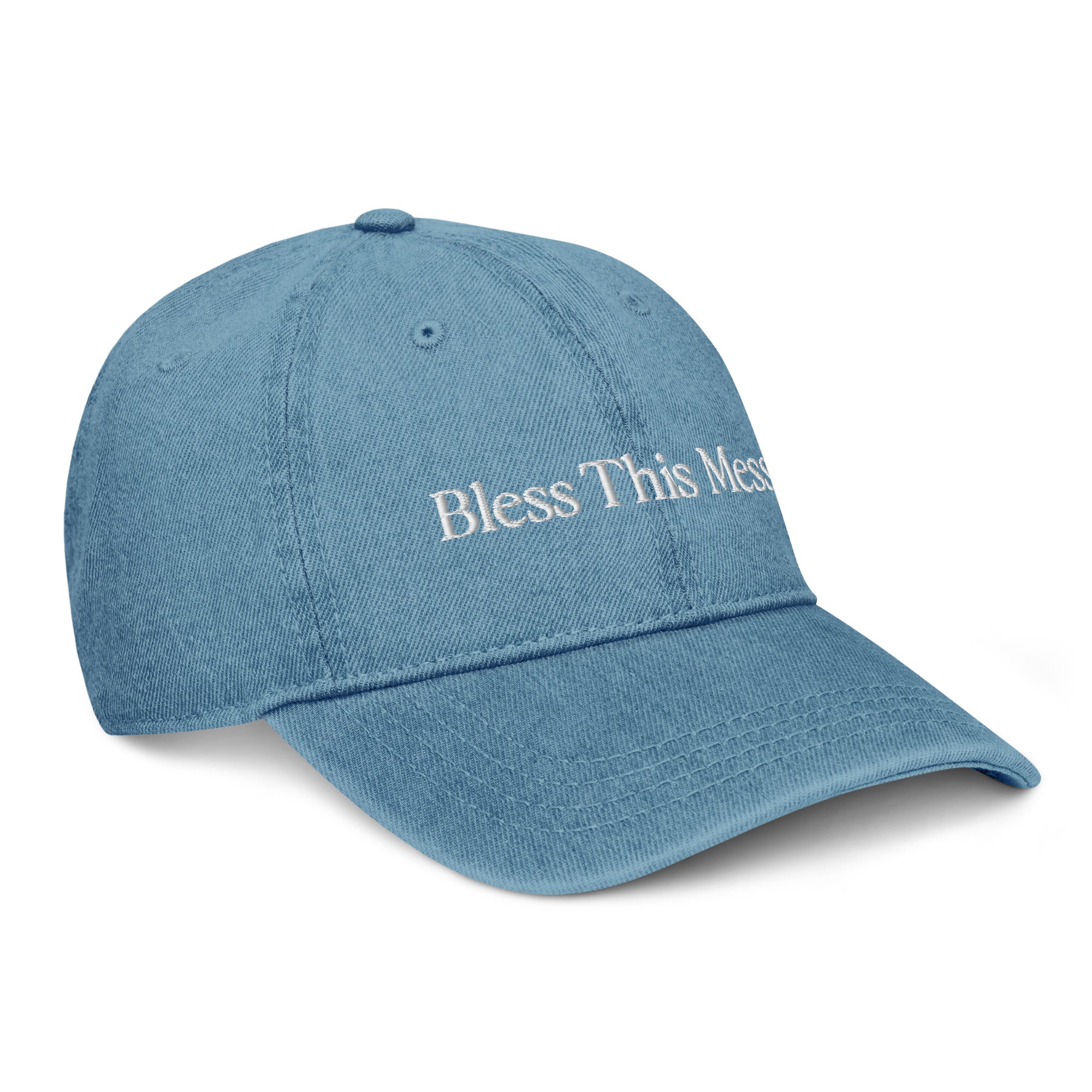 &#39;Bless This Mess&#39; Denim Dad Hat