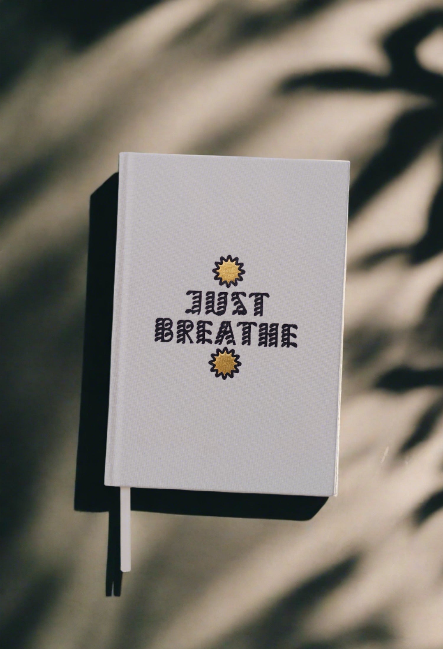 &#39;Just Breathe&#39; Linen Bound Journal