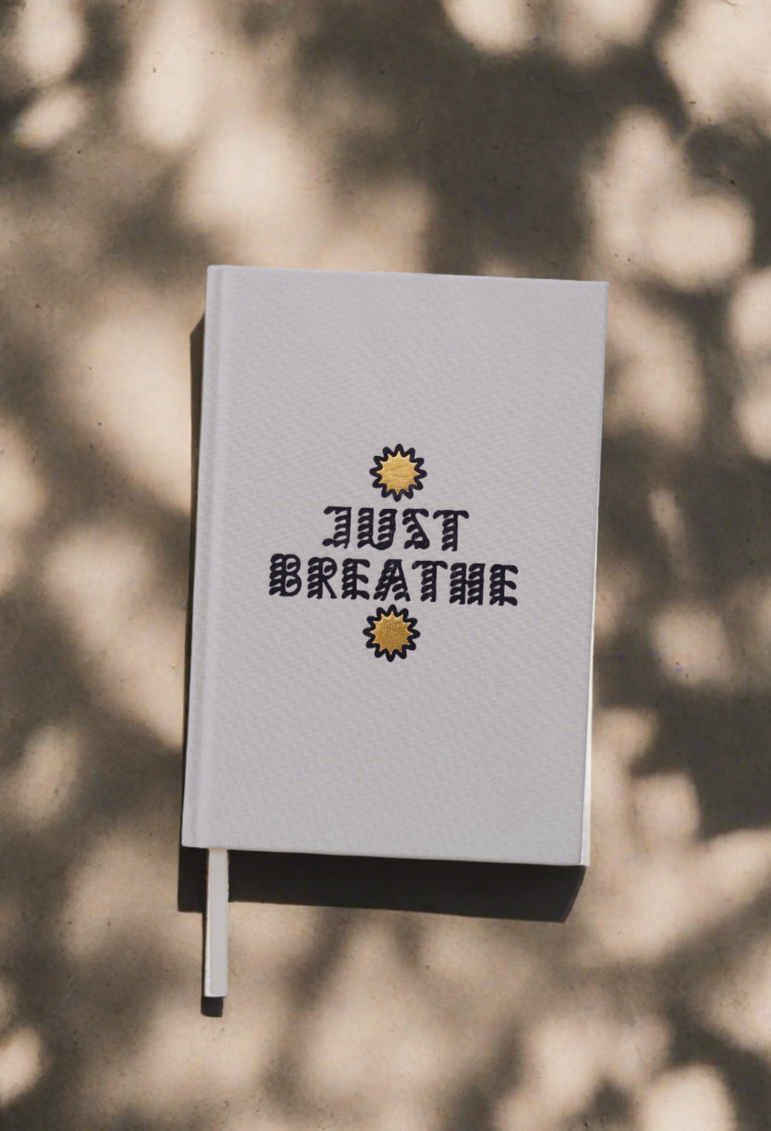 &#39;Just Breathe&#39; Linen Bound Journal