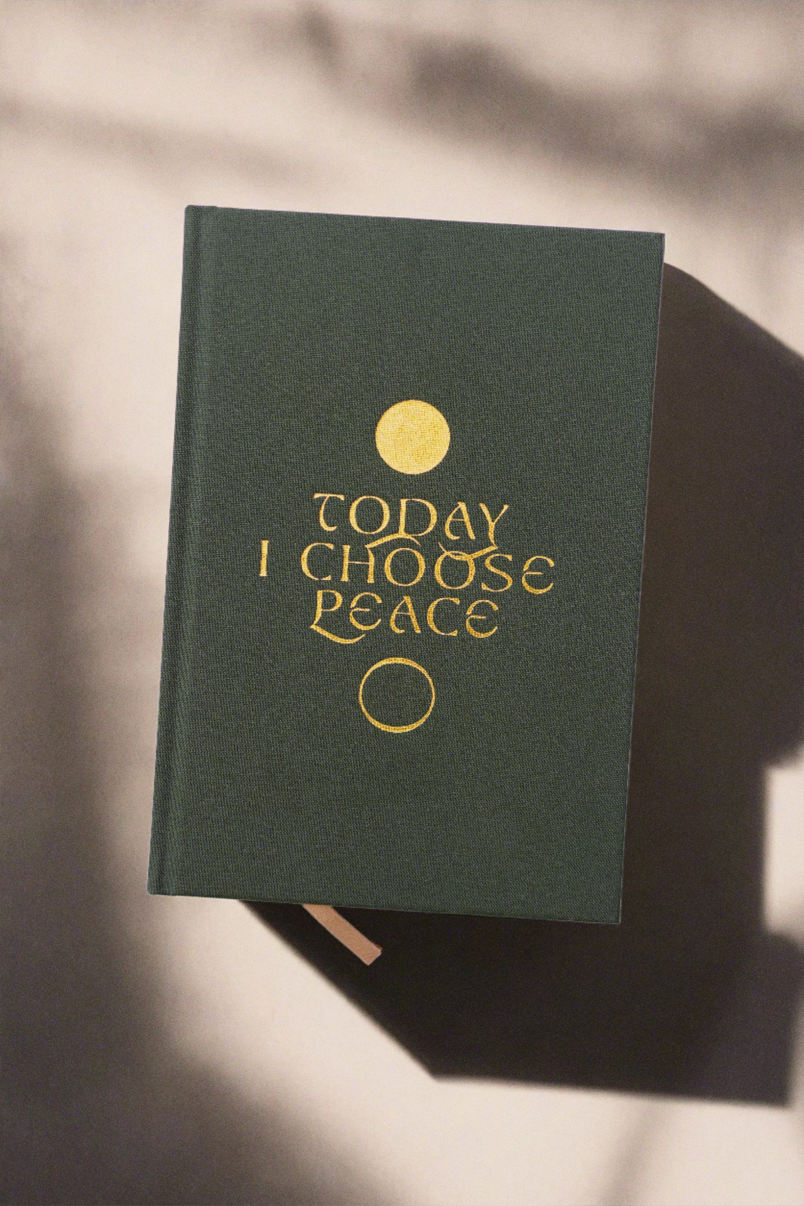 &#39;Today I Choose Peace&#39; Linen Bound Journal