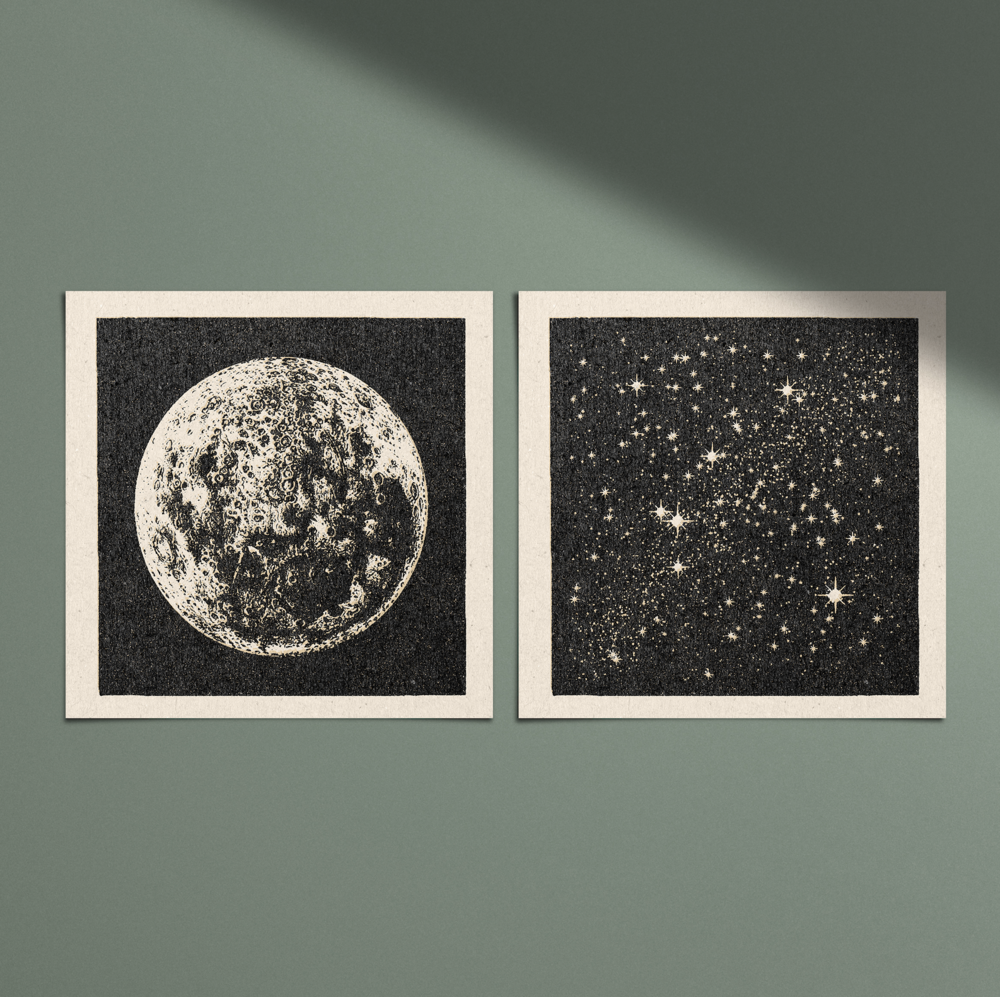 &#39;Moon + Stars&#39; Print Set