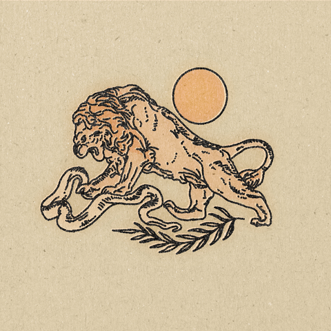 'Lion vs Snake' Print