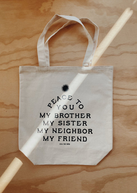 'Peace to You' Tote Bag